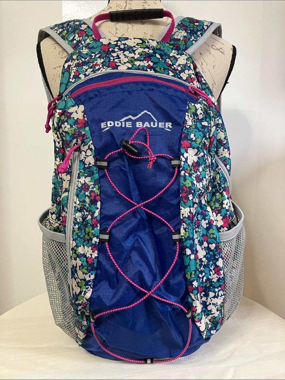 Eddie Bauer Packable Adventure Cinch Backpack 25L Floral Multi